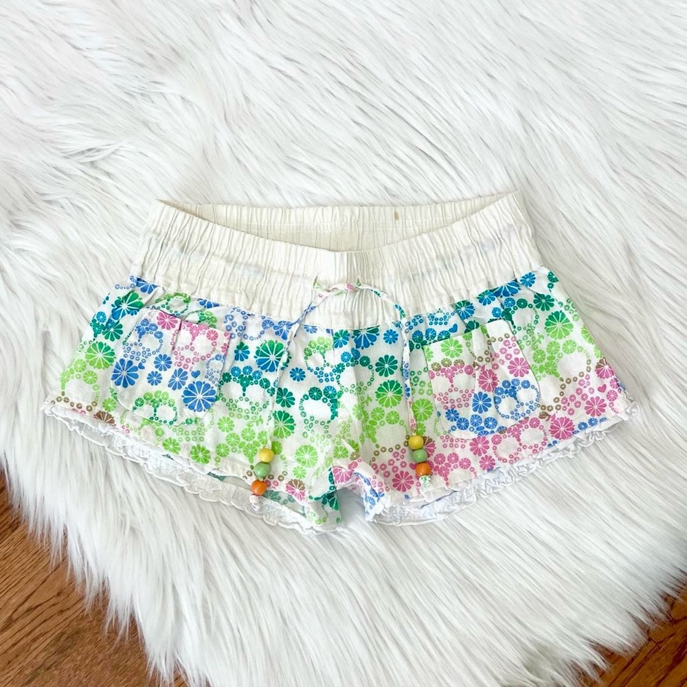 Vintage Y2K linen micro mini shorts 💗